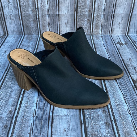 NWOT Time & Tru Black Memory Foam Backless Clog Heels Size 9 - Picture 5 of 12